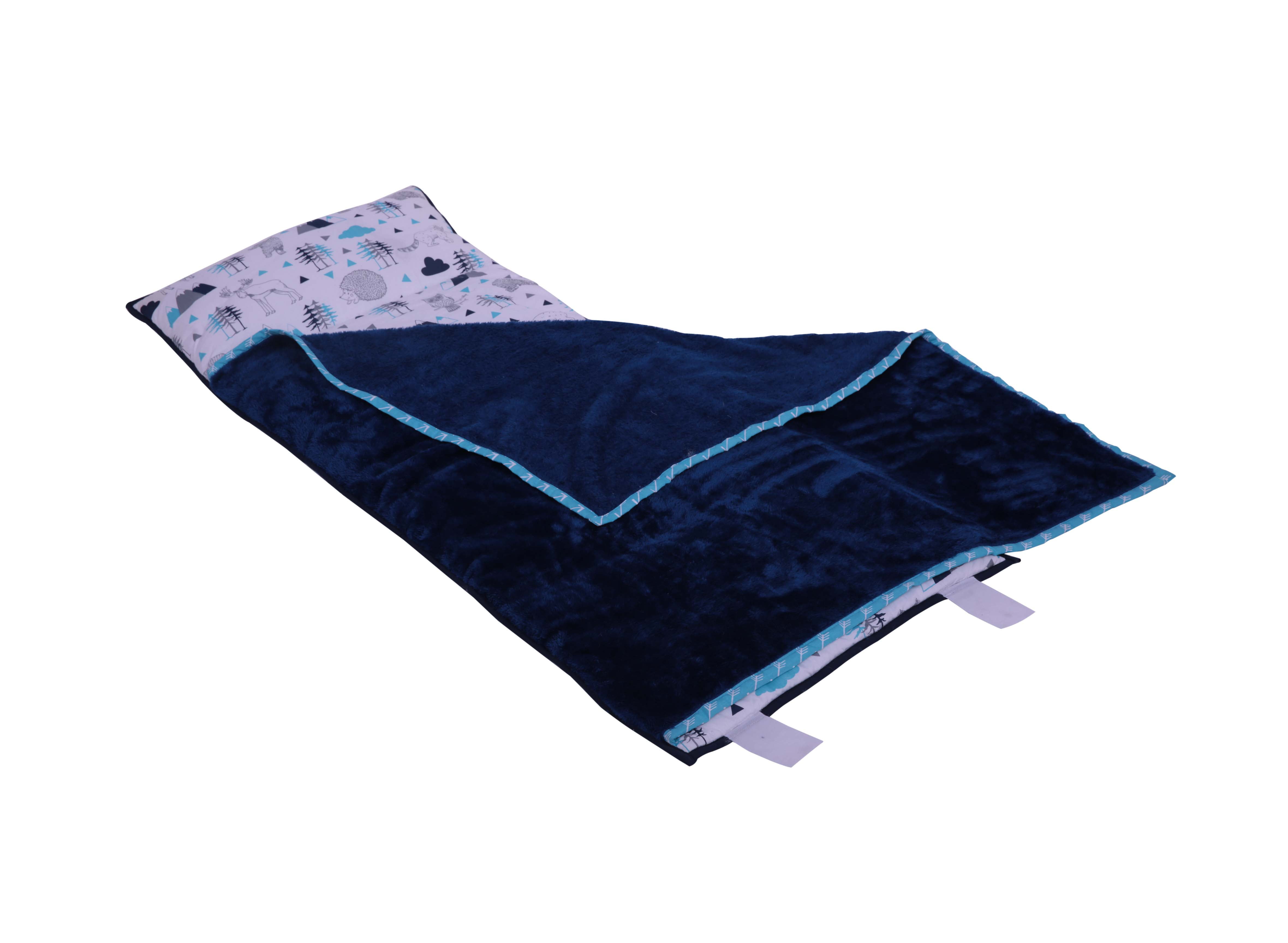 Bacati - Woodlands Aqua/Navy/Grey Boys Cotton Nap Mat
