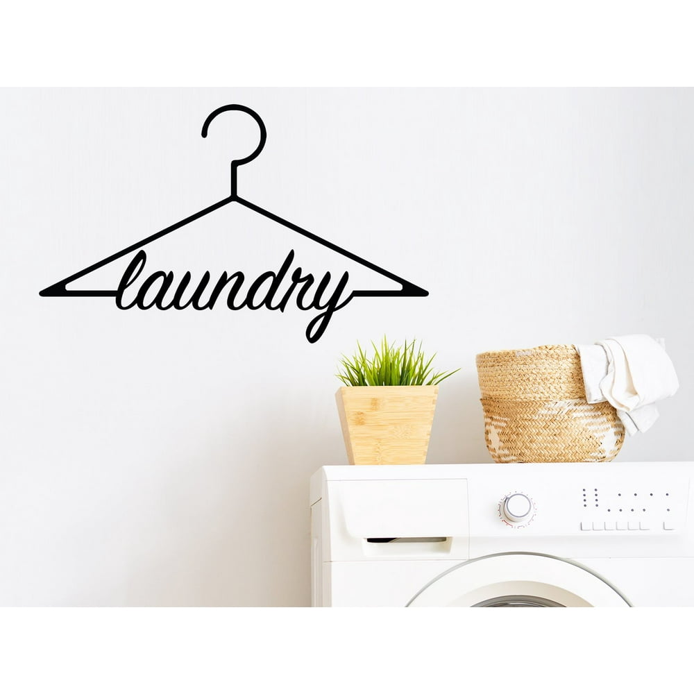 Laundry (Clothes Hanger) Laundry Room Wall Decal