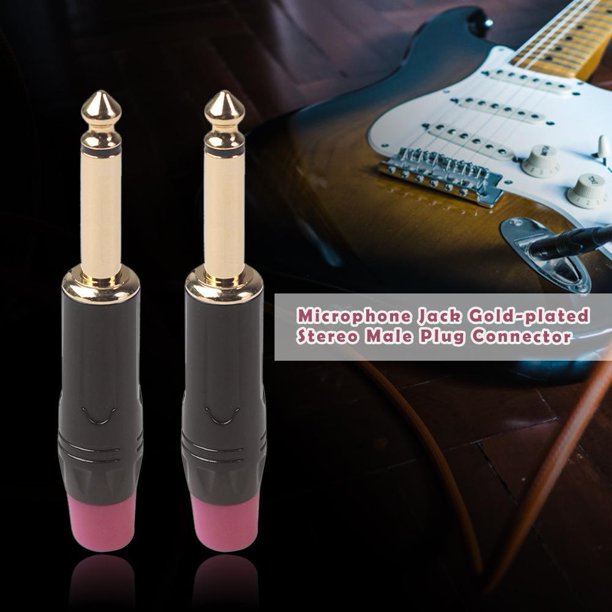 Enchufe estéreo Conector de micrófono estéreo chapado en oro Mono conector de cable de Audio de altavoz Barbie Nuevos Originales