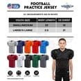 thumbnail image 7 of Exxact Sports Boys Football Practice Jersey - Pro-Style, Lightweight & Breathable Mesh Youth Football Jersey for Kids (Navy, Youth Small / Medium), 7 of 7