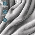 thumbnail image 3 of Twin Size Blanket, Luxury Plush Cozy Fuzzy Fleece Blanket, Super Soft Warm Big Lightweight Throw Blanket All Seasons Suitable, Versatile Throws for Office Bedroom Travel, 60x80" Gray, 3 of 7