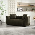 thumbnail image 6 of Dasun Soft beanbag chair with high resilience foam core for two people. Comfortable square recliner sofa for family members and friends, Olive Green, 6 of 6