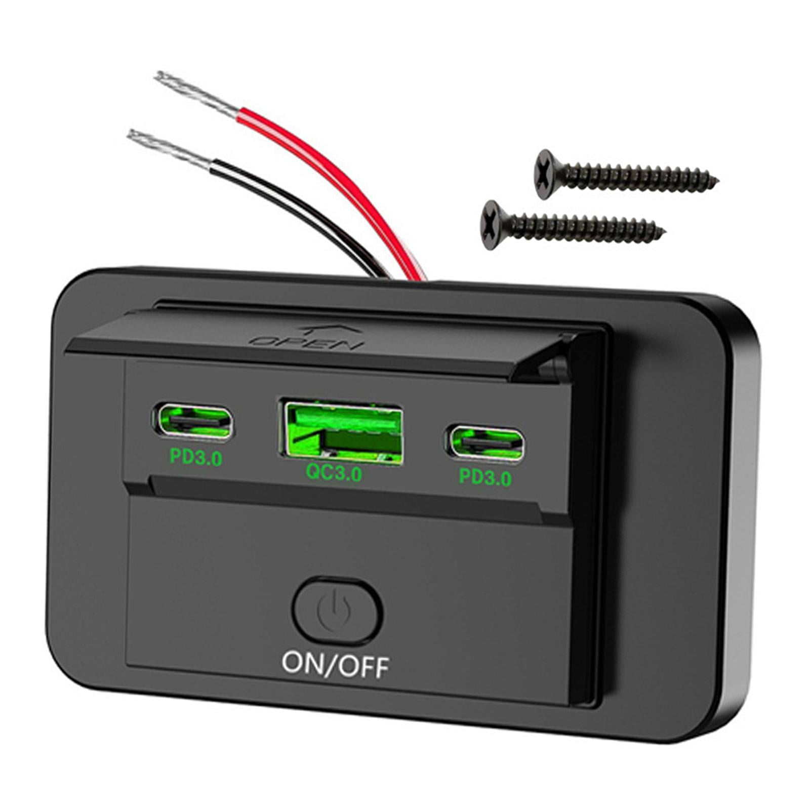 Yinanstore Car USB r 12V/24V Quick Socket for Marine Boats