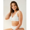 thumbnail image 5 of Deyllo Women's Wireless Bras Plus Size Non Padded Full Coverage Minimizer Bra, White 36C, 5 of 14