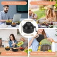 thumbnail image 7 of Microwave Ramen Bowl,Happon 40oz Ramen Bowl Set,Ramen Noodle Cooker with Lid and Handle,Ramen Noodles Bowl with Spoon and Fork for Home Office Dorm Room College (Black), 7 of 7