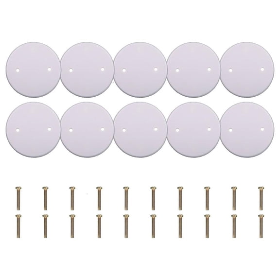 10Pcs Round Ceiling Blank Cover Plate Circular Ceiling Blank Up Covers