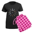 thumbnail image 5 of CafePress - Shark Clock Two Women's Dark Pajamas - Women's Short Sleeve Print T-Shirt and Pants Dark Cotton Pajama Set, 5 of 7