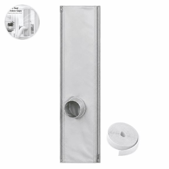 Window Kit for Portable Air Conditioners with Adjustable Vent Cloth and Hose Opening for Casement and Sliding Windows – Easy Installation and Flexible Fit for Indoor Climate Control