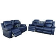 thumbnail image 3 of Pon Living Furniture Reclining Loveseat,Blue, 3 of 5