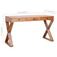 thumbnail image 4 of vidaXL Computer Desk Study Writing Desk Home Office Table Solid Wood Mahogany, 4 of 23
