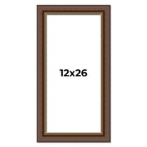 12x26 Copper and Brown Real Wood Picture Frame Width 2 inches | Interior Frame Depth 0.5 inches |