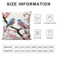 thumbnail image 6 of COMIO 2-Piece Short Plush Pillowcase Set - Traditional Painting of Birds on Peach Trees, Zipper Closure White, 6 of 6