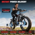 thumbnail image 5 of PUJH Fat Tire Dual Motor Electric Bike for Adults, 6OOOW, 60V, 45 mh, Long Range, 24 Inch, Full Suspension, Hydraulic Disc Brake, Off Road Ebike, 5 of 9