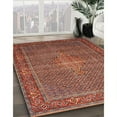 thumbnail image 3 of Ahgly Company Machine Washable Indoor Square Traditional Orange Salmon Pink Area Rugs, 10' Square, 3 of 7