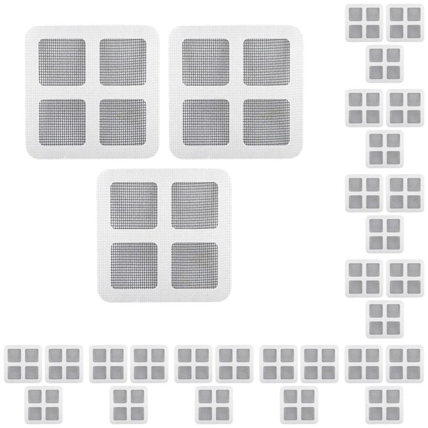 Kenally Parche de cubierta autoadhesivo para pantalla de ventana, pegatina de fibra de vidrio, parches de reparación de malla adhesiva fuerte, Tipo 2 Gris 10piezas