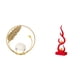 thumbnail image 1 of Escultura De Bola De Cristal De Metal, Figura Decorativa, Estatua, Soporte Para Pasillo, Chimenea, Dormitorio, Sala De Estar, Oficina. Arte Abstracto De Resina Con Llamas De Fuego, Ideal Para, 1 of 8