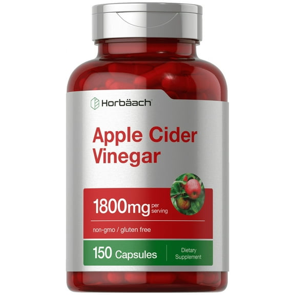 Horbäach Apple Cider Vinegar Capsules | 1800mg | 150 Pills | Non-GMO, Gluten Free Supplement