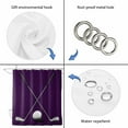 thumbnail image 2 of Polyester Fabric Golf Ball Club Shower Curtain, Sports Abstract Vintage Purple Waterproof Bathtub Curtain Bathroom Decor Set with Hooks 72 x 72 Inches, 2 of 5