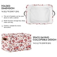 thumbnail image 2 of Yayeee Canvas Storage Basket with Handles for Shelves Fabric Bins Closet Organizer, White Cartoon Fire Truck Pattern, 2 of 8