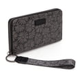 thumbnail image 4 of Wrangler Black Daisy Wallet for Women Bifold Credit Card Wallet Large Women's Wallets Ladies Cash Wallet with ID Window RFID Lining Card Cases Money, Black, 4 of 5