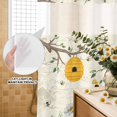 thumbnail image 3 of No Hook Shower Curtain, Yellow Gnomes Shower Curtains for Bathroom with See Through Top Window, Spring Floral Bees Daisy Branches Waterproof & Washable Bath Curtain Small Stall 36"x78", 3 of 9