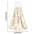 thumbnail image 2 of Haosy 2 Pack Kitchen Wash Cloths with Hanging Loops Absorbent Absorbent Quick Drying Hand Towels, Giraffe Yellow Heart Star, 2 of 7