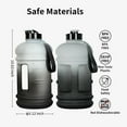 thumbnail image 6 of 2 Liter Water Bottles - Half Gallon Water Bottle BPA Free - Ideal for Gym, Big Water Jug, Reusable Sports Bottle with Measurements Marked Drink Container - 2.2L 74oz White Black Water Jugs, 6 of 7