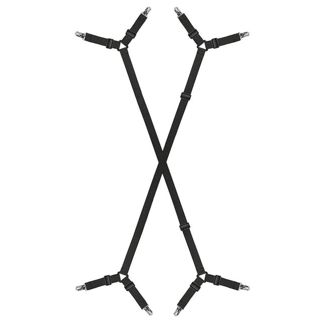 2 piezas de sujetadores para sábanas con cuatro clips, sujetadores fijos para sábanas, funda para sofá cama, clips deslizantes