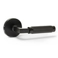 thumbnail image 1 of Explore Hardware London Collection Solid Brass Lever Bed & Bath Privacy Door Lock, Matte Black, 1 of 7