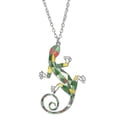 thumbnail image 3 of Enamel Alloy Gecko Lizard Necklace Choker Animal Drop Dangle Jewelry For Women Girls Teen Kids Charms Gift Accessory Bulk--Red-2-Product code 30183 Red-2, 3 of 4