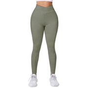 A AGROSTE Womens Seamless V-Cross High Waisted Workout Yoga Leggings