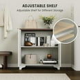 thumbnail image 4 of Buffet Sideboard Cabinet with Storage, Fluted Storage Cabinet with 2 Doors, Adjustable Shelves, Freestanding Accent Cabinet, Console Table for Living Room, Kitchen, Hallway, 4 of 8