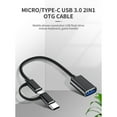 thumbnail image 4 of 2 in 1 USB 3.0 OTG Adapter Cable Type-C -USB to USB 3.0 Interface Converter for Cellphone Charging Cable Line-Black, 4 of 6