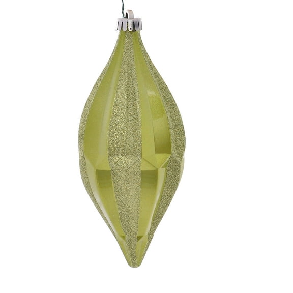 Vickerman 10" Lime Candy Glitter Shuttle Christmas Ornament, Pack of 2