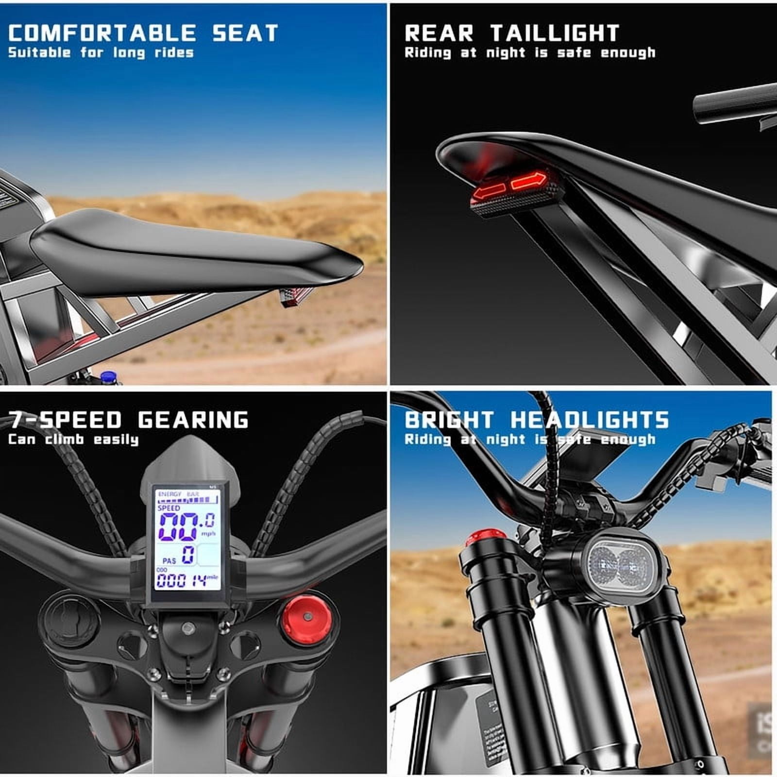 Freego X2 Pro 50MPH Electric Dirt Bike for Adults,Electric Motorcycle 6000W(Peak) Motor 60V30AH Battery,Off Road Electric Bicycle,19x2 Tire Full Suspension Hydraulic Brake Half Throttle
