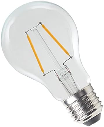 A19 Edison Led Bulb,2W LED Filament Light Bulbs 20W Incandescent Equivalent Warm White 2700K, Non-Dimmable, Classic Clear Glass for Home Wall Sconce Chandelier, 8 Pack