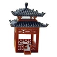 thumbnail image 1 of Mini estatua de pagoda, estatua de pagoda en miniatura, pabellón chino japonés, escultura de pabellón para jardín zen, para escritorio, hogar, oficina, meditación, accesorios de jardín de hadas, 1 of 8