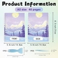 thumbnail image 2 of Reusable Sticker Book Blank Pages A5 Size 40 Sheets Stickers Storage Keeper Snow Mountain Forest Cover for Adults Release Paper Labels Organizer, 2 of 9