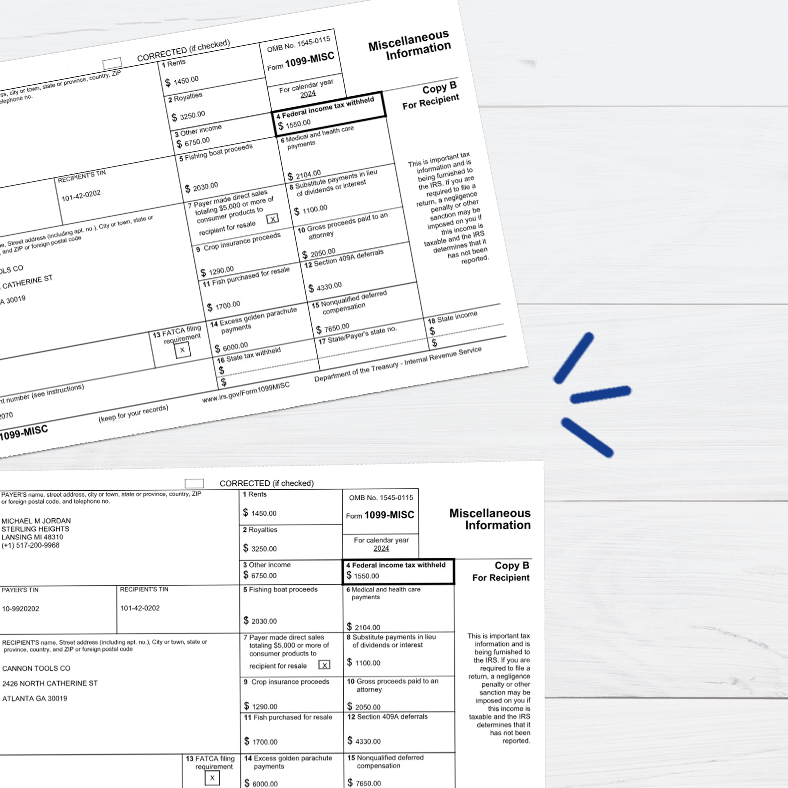 PrintWorks Professional Half Sheet Perforated Paper 8.5” x 11” - Perfect For W-2, 1099, & Statement Use - Made in the USA - 2500 Sheets - 20 lb -  Printer Compatible - White (04116C)