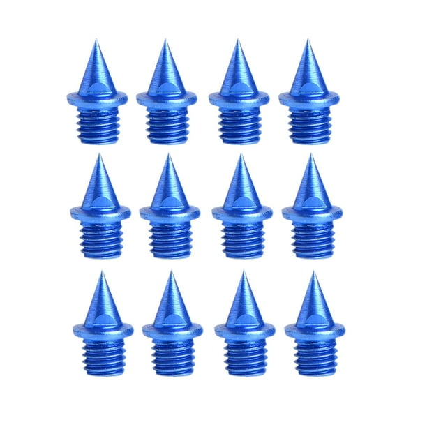 12 clavos para zapatillas de atletismo, antideslizantes y puntiagudos, para campo a través Azul