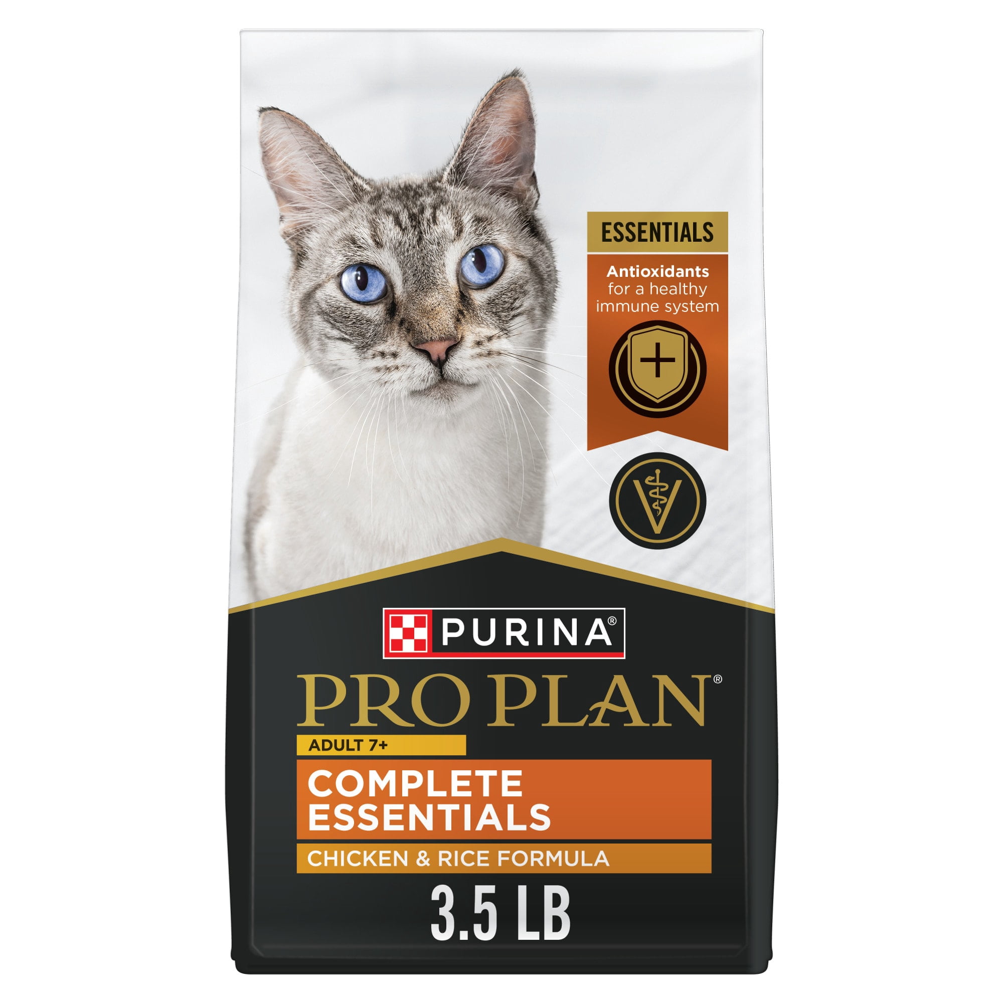 Purina Pro Plan 7+ Complete Essentials Chicken and Rice Formula Dry Senior Cat Food 3.5 lbs.