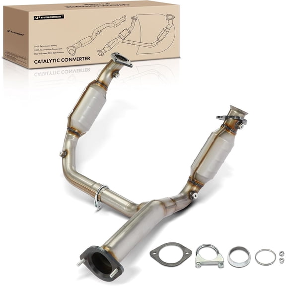 A-Premium Catalytic Converter Kit Direct-Fit Compatible with Chevy, GMC & Cadillac Models - Avalanche, Silverado, Tahoe, Sierra, Yukon, Escalade - 2007-2008 - 4.3L 4.8L 5.3L 6.0L - EPA Compliant