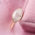 thumbnail image 6 of solitaire jewels 1.5CT East West Bezel Set Marquis Moissanite Engagement Ring For Women, 14K Yellow Gold, 6 of 9
