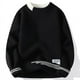 thumbnail image 2 of Men Retro Color Collision Twist Sweater Loose Fit Round Neck Knit Jumper Pullover Autumn Winter Casual 4 Colors Knitted Sweaters, 2 of 5