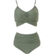 thumbnail image 5 of Traje de baño de cintura alta dividido para mujer, bikini sexy, traje de baño con push-up, conjunto de bikini con vendaje y parte superior de tubo, 5 of 8