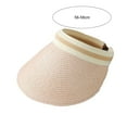 thumbnail image 6 of Women Cap Contrast Colors Washable Sunscreen Durable Firm Stitching Big Brim Breathable Adjustable Empty Top Straw Hat Headwear, 6 of 8