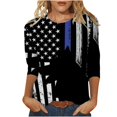 thumbnail image 1 of CHUANK Plus Hauts pour Femmes Chic Décontracté Col Rond Manches Courtes Chemises et Blouses pour Femmes T-Shirts à Imprimé Papillon du 4 Juillet pour Femmes Tunique Graphique Patriotique Tendance Haut d'Été Plage, 1 of 5