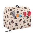thumbnail image 2 of ZIATUBLES Dust Cover for Kitchen Mixer Waterproof Multi-Functional Kitchen Stand Mixer Cover with Front Pockets and Top Handles Easy to Clean for 4.5-5 Quart Standing Mixer, Dachshund Dog Paw Heart, 2 of 7