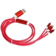 thumbnail image 2 of Cable de carga que fluye LED, cable de carga multi USB 3 en 1, cable de carga multiflujo elaborado por expertos, 2 of 8