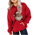 thumbnail image 2 of Sudadera con capucha para niños, camiseta de manga larga con estampado navideño, adecuada para niños y niñas, sudadera con capucha para niñas, parte superior de poliéster., 2 of 6